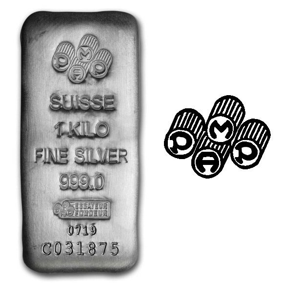 1KG スイス PAMP製 シルバーバー ※※ 純銀 インゴット ingot シルバーバー SILVER 1kg 1000グラム 1000g -  野口コイン株式会社