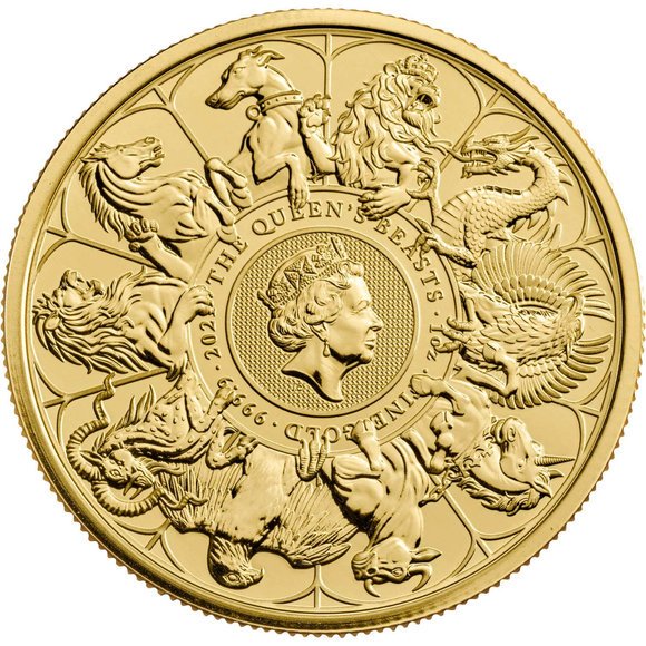 2021 1オンス イギリス ザ・クィーンズビースツ 100ポンド金貨 33mmクリアケース付き 新品未使用 - 野口コイン株式会社 ウィーン