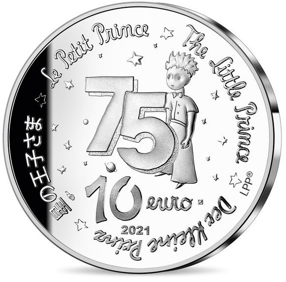 2021 フランス 星の王子さま：王子の傑作 10ユーロ銀貨 プルーフ 箱と ...