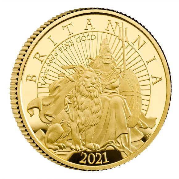 2021 1/4オンス イギリス ブリタニア 25ポンド金貨 プルーフ 箱と 
