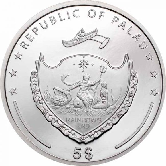2021 パラオ テントウムシ-幸運の女神 5ドル銀貨 1オンス プルーフ 箱