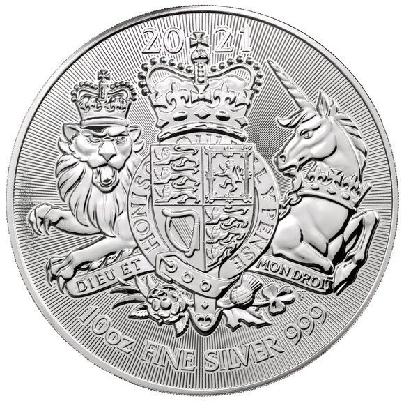 2021 イギリス 王室紋章 10ポンド銀貨 10オンス 新品未使用 - 野口コイン株式会社 ウィーン金貨、プラチナウィーン、メープル金貨