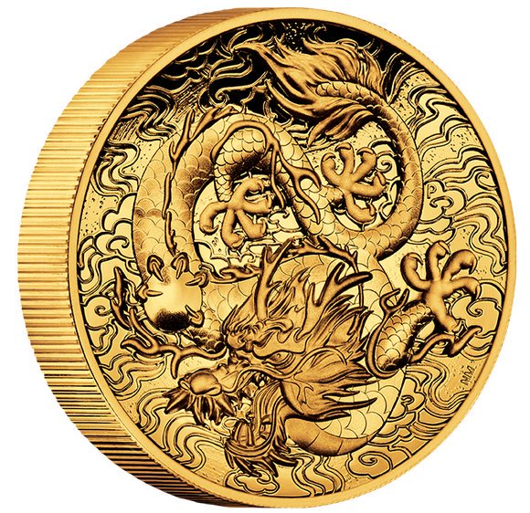 2021 オーストラリア 中国の神話と伝説：龍 200ドル金貨 2オンス 