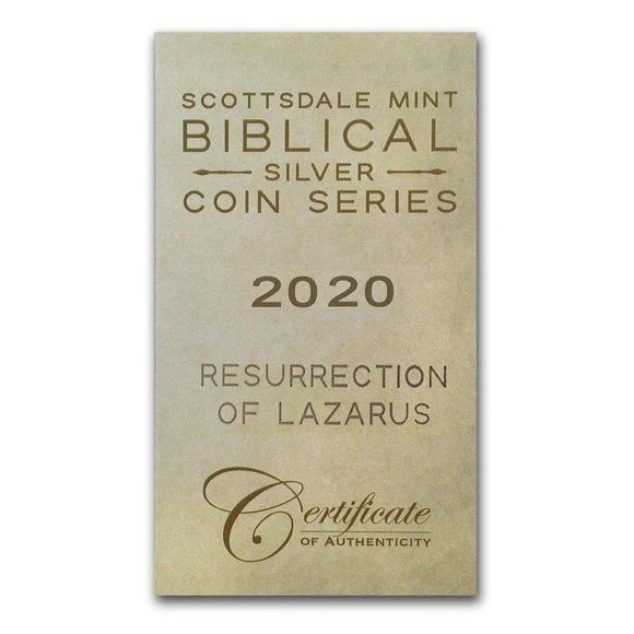 2020 ニウエ 聖書：ラザロの復活 2ドル銀貨 2オンス 箱付き 新品