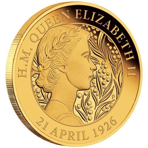 2021 オーストラリア エリザベス2世95歳誕生日記念 25ドル金貨 1/4 ...