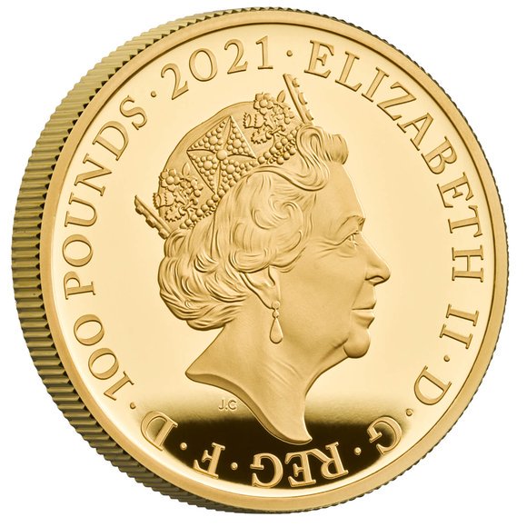 Siries 2】2021 イギリス 鏡の国のアリス 100ポンド金貨 1オンス