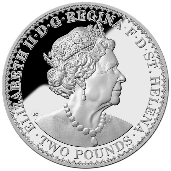 2022 セントヘレナ　ゴシック　ヴィクトリア　銀貨　2oz  新品未使用品イギリス領セントヘレナ造幣局