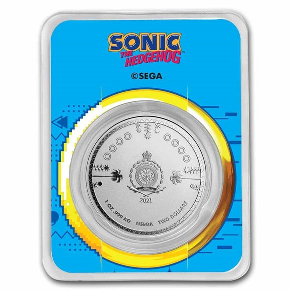 2021 1オンス銀貨 Sonic the Hedgehog 30周年記念 - 貨幣
