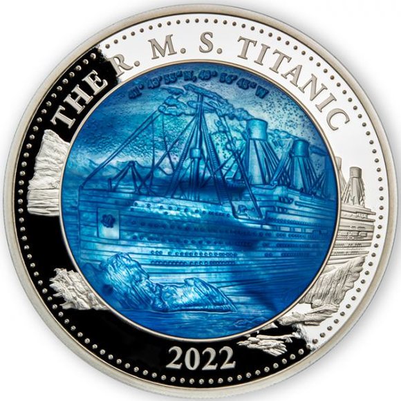 2022 ソロモン諸島 タイタニック110周年 25ドル銀貨 5オンス プルーフ