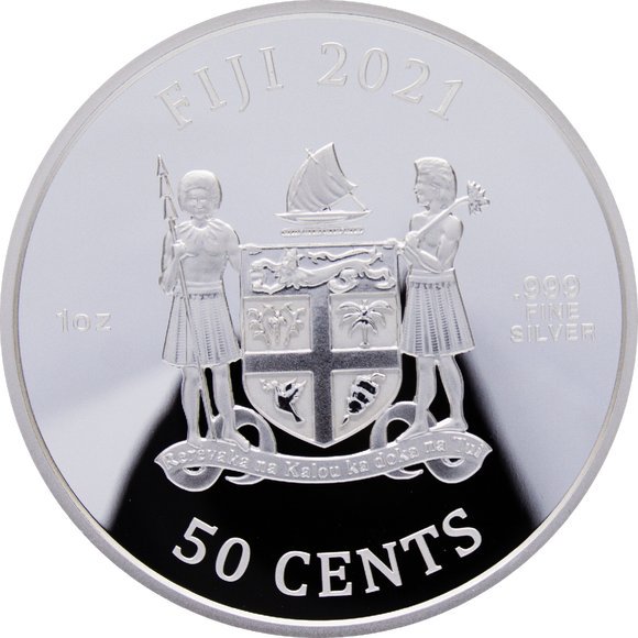 2021 フィジー ストリートファイターII 30周年：リュウ 50セント銀貨 1