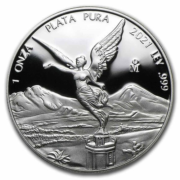 2021 1オンス メキシコ リベルタード 銀貨 プルーフ クリアケース付き