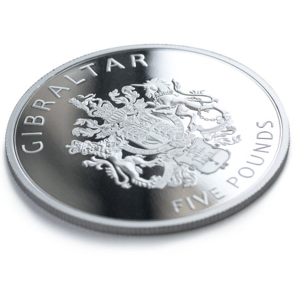 2022 ジブラルタル ジブラルタルの城 5ポンド プラチナ 1オンス 39mmクリアケース付き 新品未使用 - 野口コイン株式会社
