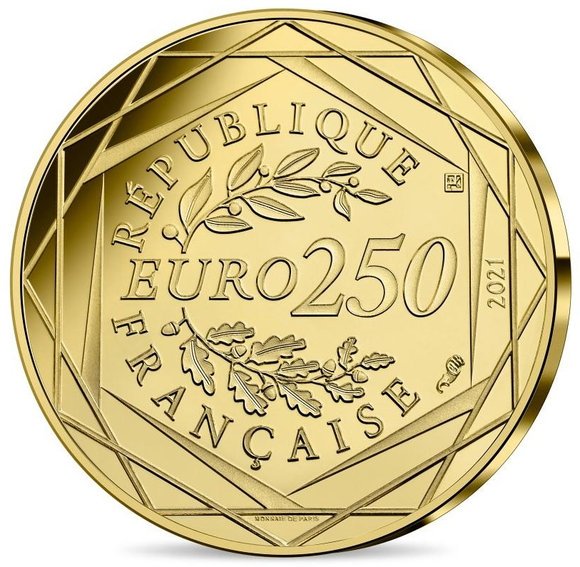 2021 フランス ハリー・ポッター：金のスニッチ 250ユーロ金貨 3グラム