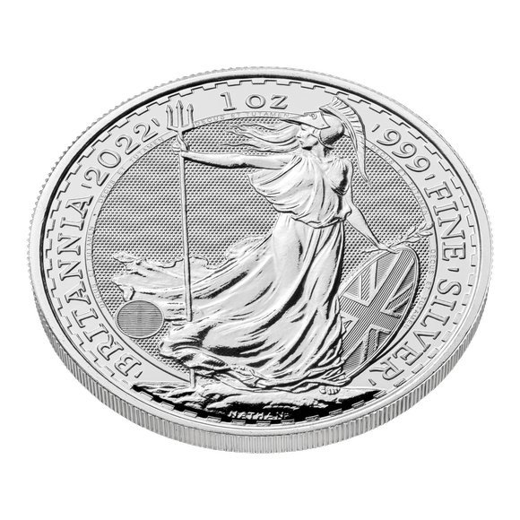2022 1オンス イギリス ブリタニア銀貨 (39mmクリアーケース付き) 新品