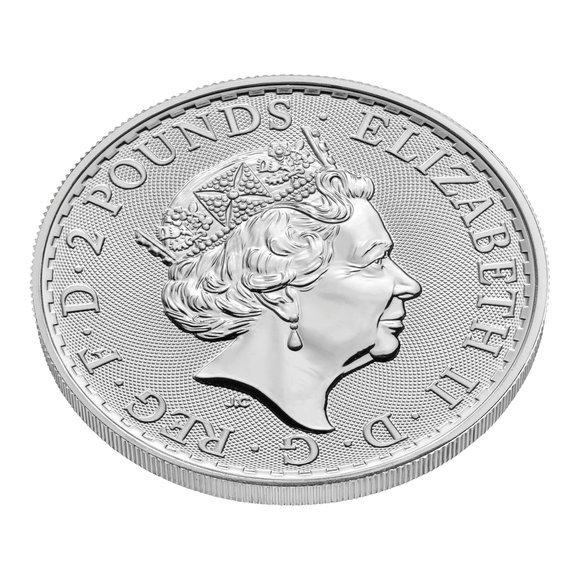 2022 1オンス イギリス ブリタニア銀貨 (39mmクリアーケース付き) 新品