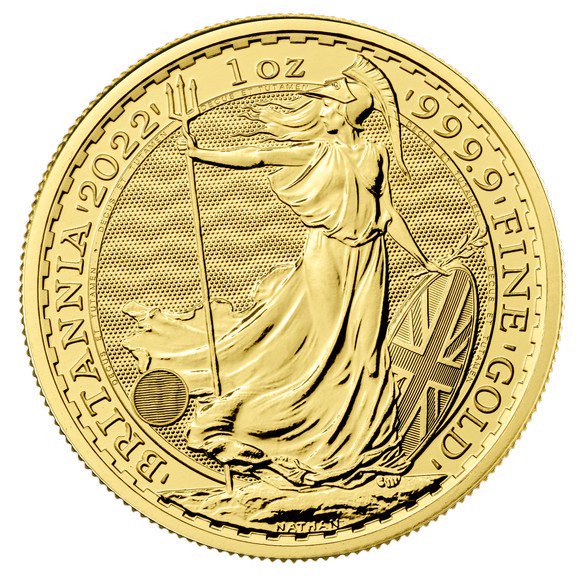 2022 1オンス イギリス ブリタニア 金貨 33mmクリアケース付き 新品未 