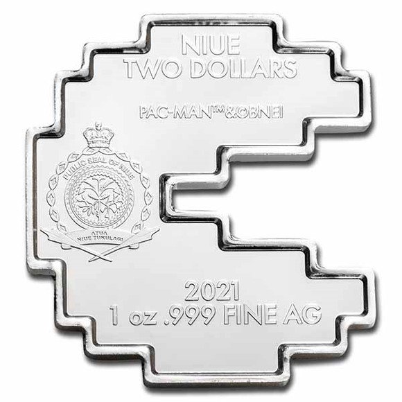 2021 ニウエ パックマン型 2ドル銀貨 1オンス 新品未使用 - 野口コイン 