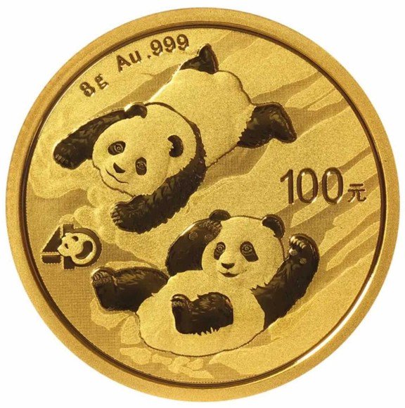 2022 8グラム 中国 パンダ 金貨新品未使用 100元 - 野口コイン株式会社