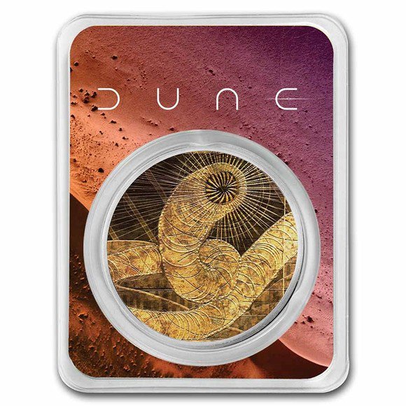 2021 アメリカ DUNE/デューン 砂の惑星：サンドワーム 円形銀 1オンス 