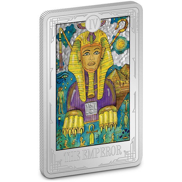 2021 ニウエ タロットカード：皇帝 2ドル銀貨 1オンス プルーフ 箱と