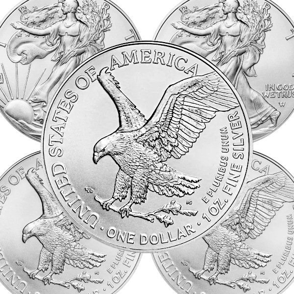 2022年 イーグル銀貨　新品 未使用 アメリカ　銀貨  10枚セット