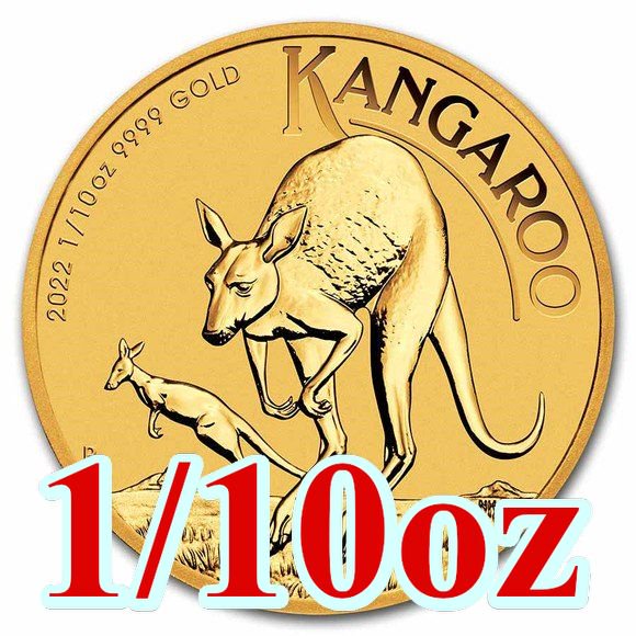 2010 オーストラリア、カンガルー金貨 1/10オンス クリアケース