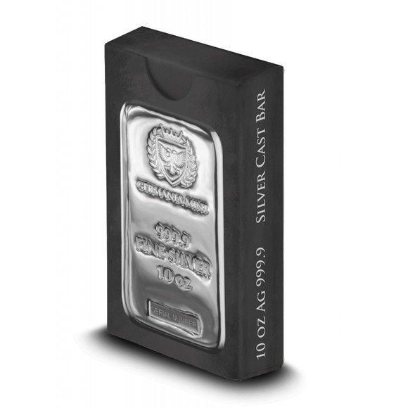 10オンス ポーランド ジャーマニア・ミント製 シルバーバー 99.99% ※※ 純銀 インゴット ingot シルバーバー SILVER 10oz  311グラム 311g - 野口コイン株式会社