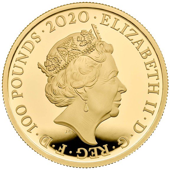 2020 イギリス ミュージックレジェンズ：エルトン・ジョン 100ポンド金貨 1オンス プルーフ 箱とクリアケース付き 【Proof】  新品未使用【特選】 - 野口コイン株式会社