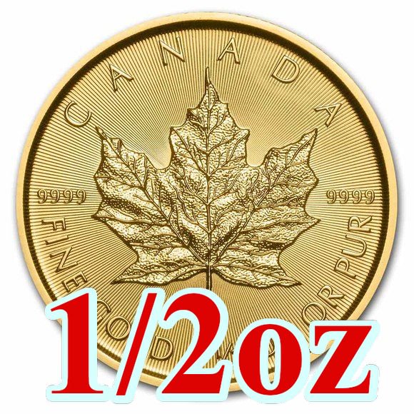 1988 カナダ メイプル金貨 1/2オンス 新品未使用 - 野口コイン株式会社