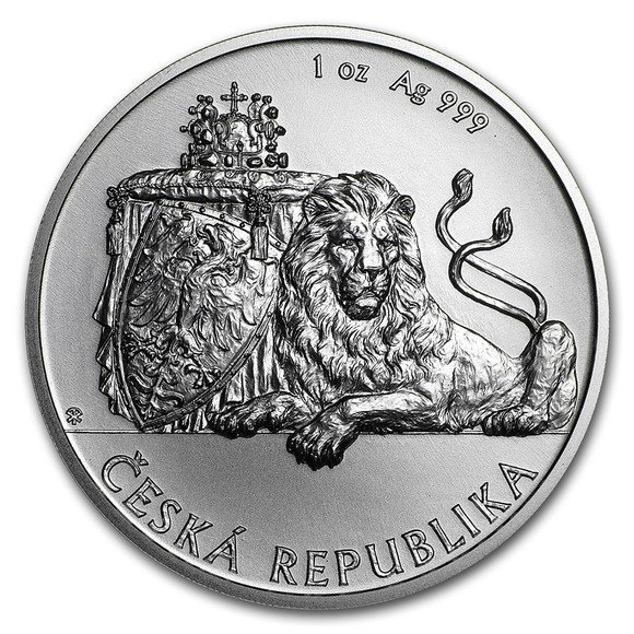 2018 ニウエ チェコのライオン 2ドル銀貨 1オンス 37mmクリアケース 