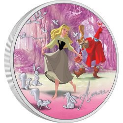 2022年　ディズニー　オーロラ姫　カラー・プルーフ銀貨