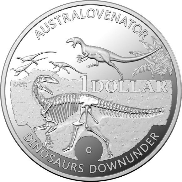 2022 11グラム オーストラリア オーストラリアの恐竜 1ドル銀貨 