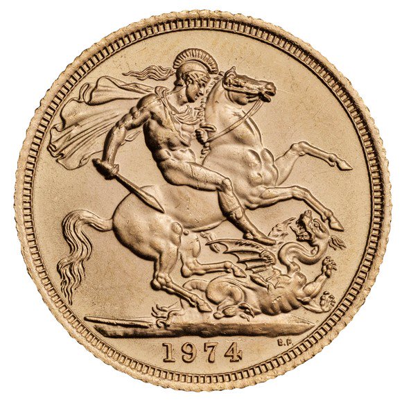 1974・1976 約8グラムx2 イギリス 王立造幣局移転時ソブリン金貨【2枚セット】 箱とクリアケースと小冊子付き - 野口コイン株式会社