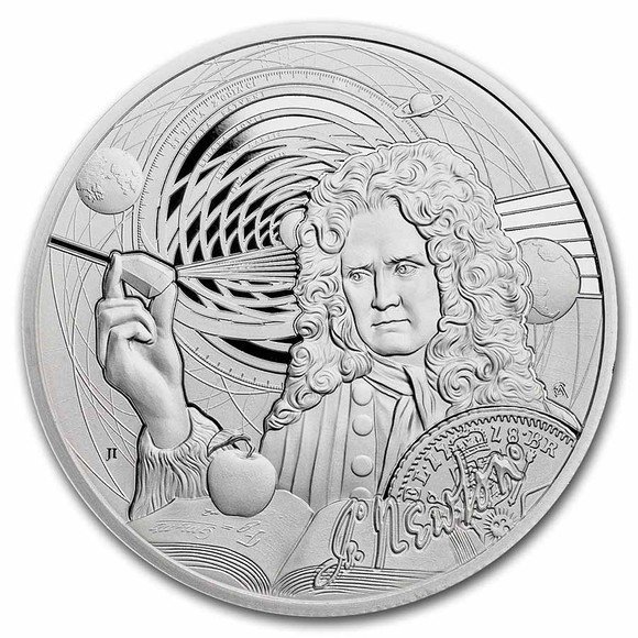 2022 1オンス ニウエ ひらめきの肖像：アイザック・ニュートン 銀貨