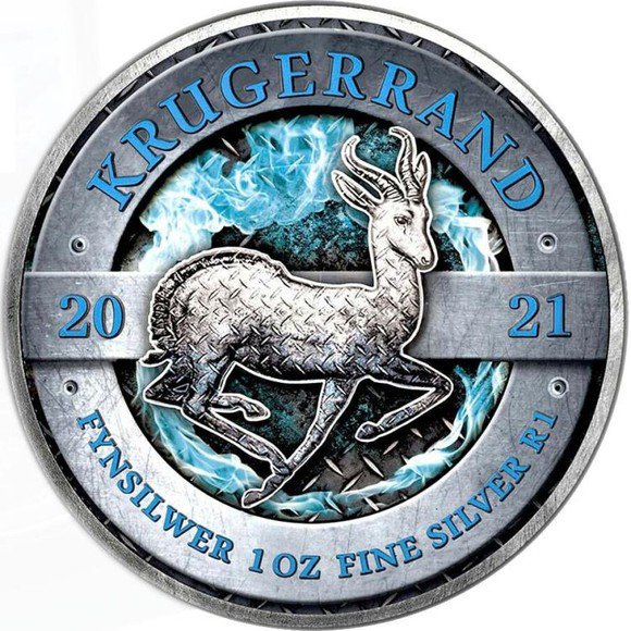 25枚2021南アフリカ クルーガーランド銀貨 1オンス クリアケース付き