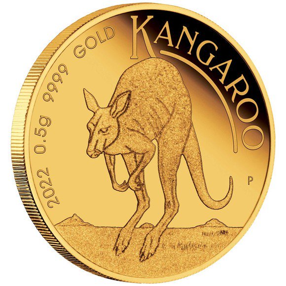 2022 0.5グラム オーストラリア カンガルー 金貨 プルーフ カード型 ...