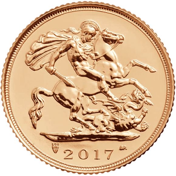 2017 約4グラム イギリス ハーフソブリン金貨 保護パック付き 新品未使用【特選】 - 野口コイン株式会社