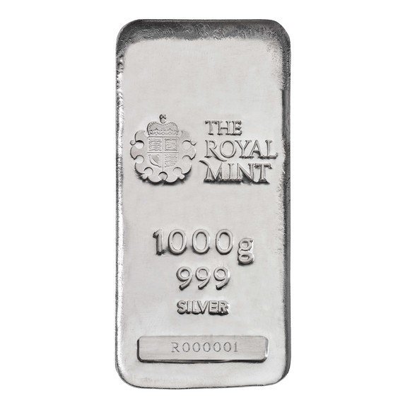 1KG イギリス ロイヤルミント製 シルバーバー 99.9% 【10本】セット ※※ 純銀 インゴット ingot シルバーバー SILVER 1kg  1000グラム 1000g - 野口コイン株式会社