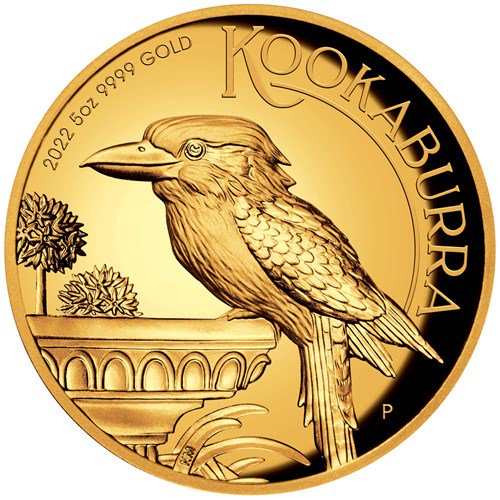 2022 5オンス オーストラリア クッカバラ(ワライカワセミ) 金貨