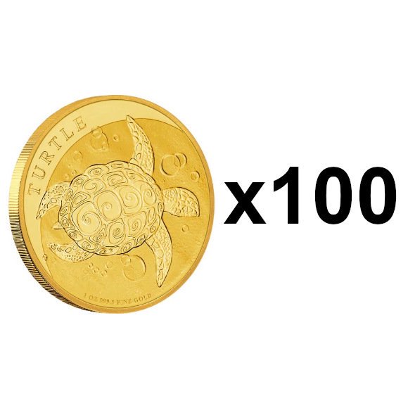 2022 1オンス ニウエ ウミガメ金貨【100枚】セット 新品未使用 250ドル