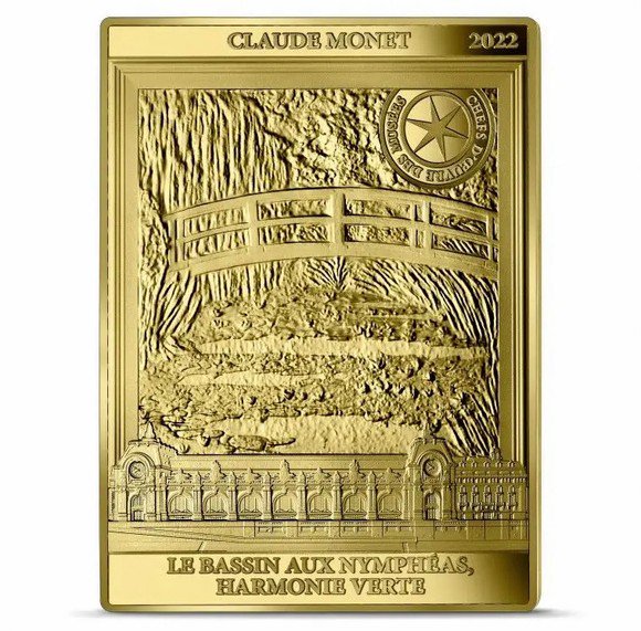 2022 1オンス フランス 睡蓮の池・緑の調和 金貨 プルーフ 【Proof】 200ユーロ 新品未使用 - 野口コイン株式会社