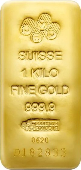 1000 グラム スイス PAMP製 ゴールドバー 99.99% (鋳造) - 野口コイン