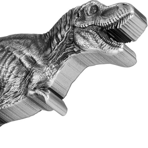 美術品/アンティークティラノサウルス T. レックス ジュラシック期 恐竜 1オンス .銀貨