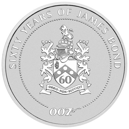 2022 1オンス ツバル ジェームズ・ボンド60周年記念：家紋 銀貨