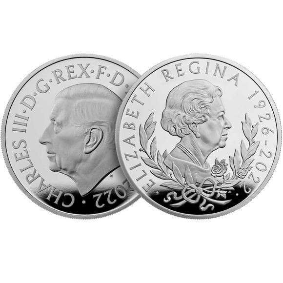2022 1オンス イギリス エリザベス2世女王陛下 銀貨(新国王