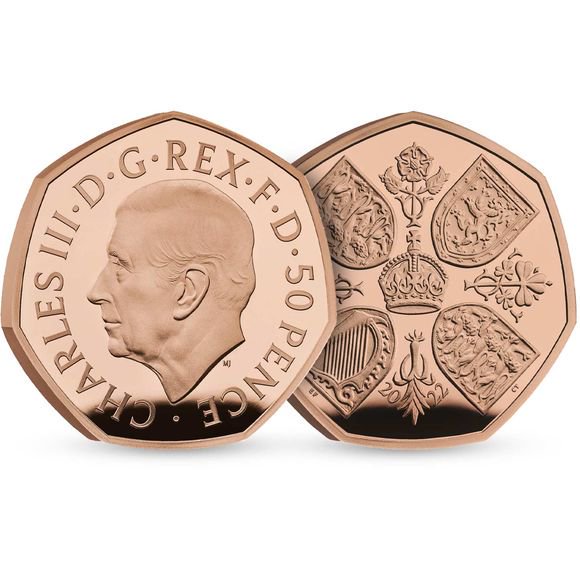 チャールズ3世　戴冠式　5ポンド・50ペンス貨幣セット