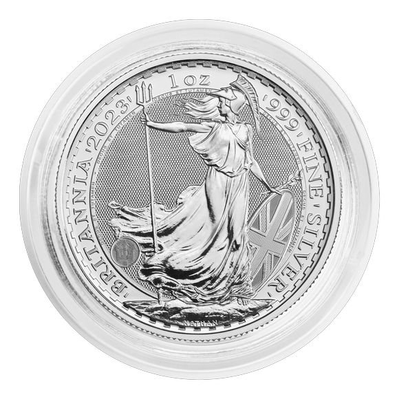 エリザベス2世肖像】2023 1オンス イギリス ブリタニア銀貨 (39mm