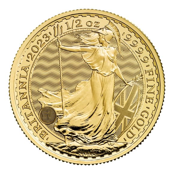 エリザベス2世肖像】2023 1/2オンス イギリス ブリタニア 金貨 【5枚 