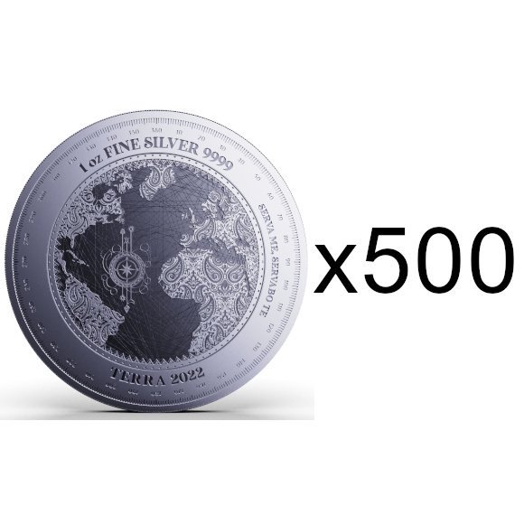 2022 1オンス トケラウ 地球 銀貨【500枚】セット 新品未使用 5ドル 