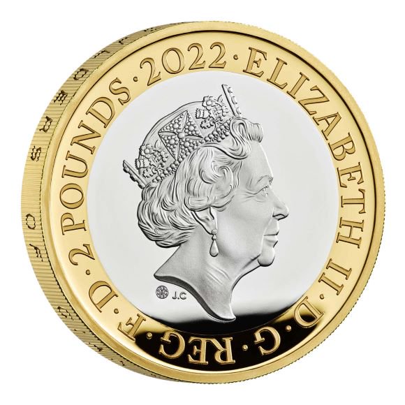 2022 12グラム イギリス 2ポンド硬貨25周年記念 銀貨 プルーフ 新品未